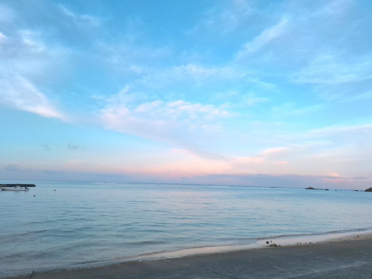 須野ビーチの夕景